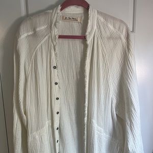 Free People Summer Daydream Button-Down Tunic Shirt
